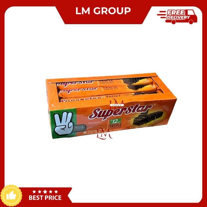 

ROMA SUPERSTAR TRIPLE CHOCOLATE ISI 20 PCS @16GR LM SNACK