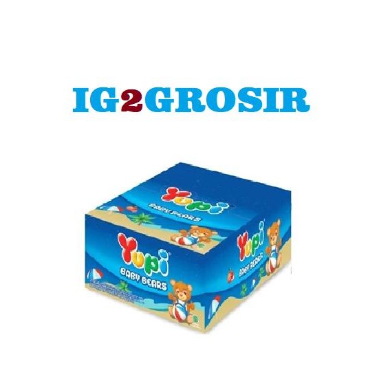 

YUPI BABY BEAR BOX 168GR ( ISI 24PCS ) PERMEN KENYAL GUMMY JELLY RASA ANEKA BUAH