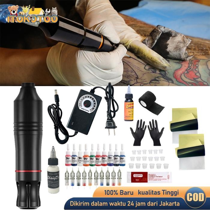 NEW Mesin Tato Full Set Tattoo Pen Machine Alat Tato Pen