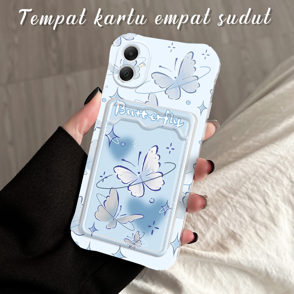 Casing Hp Untuk Compitable With Samsung Galaxy A05 Anti Jatuh Tempat Kartu Soft Cassing Card Holder 