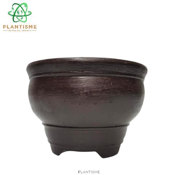 Mode Vintage Orbs Pot Bonsai Bulat Bola Semen Concrete Planter Minimalis Untuk Tanaman Meja & Bonsai