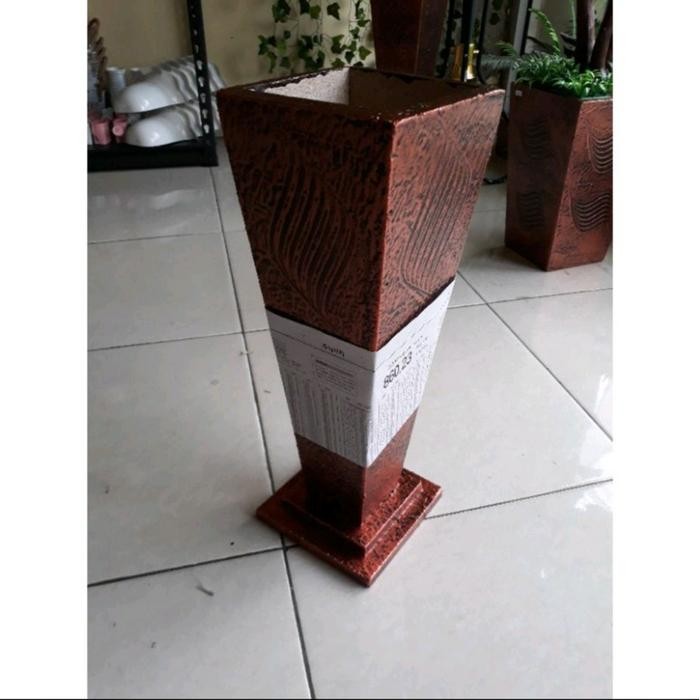 Mode Vintage Pot Kayu Minimalis Piala Tinggi 40Cm Untuk Bunga Plastik Dan Bambu Ulir