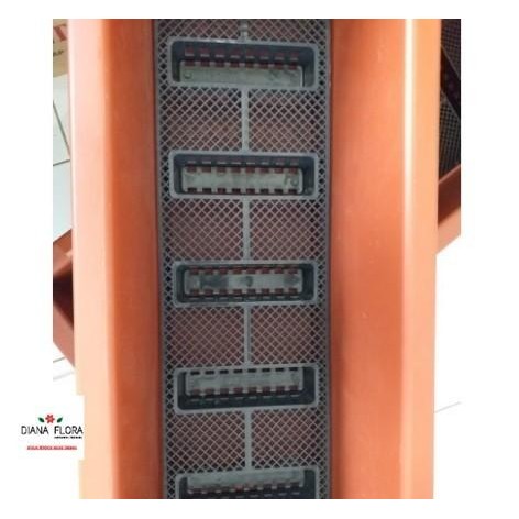 Mode Vintage Pot Tanaman Hias Persegi Panjang 70 Cm Plastik S Lion Star Merah Bata