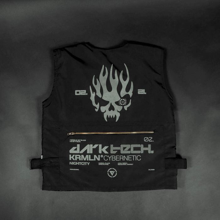 Kremlin Vest Tactical Techwear Hitam - Dark Tech