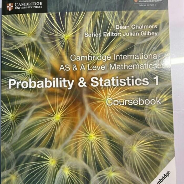 Cambridge International Probability & Statistic 1 Coursebook Buku Original