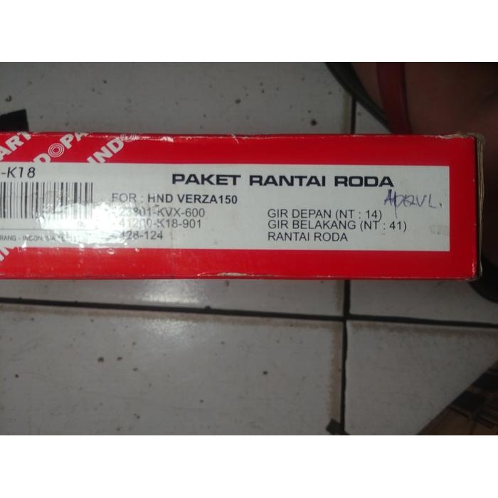 GIR SET/ GEAR SET/CHAIN KIT INDOPART/INDOPARTS HONDA VERZA 150