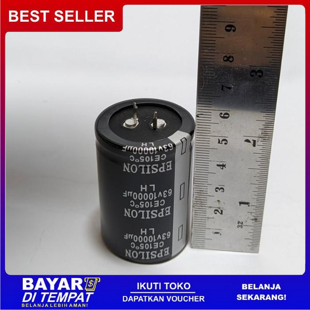 FREE ONGKIR UM1 ELKO ELCO EPSILON 10000UF/63V CAPACITOR EPSILON 10000UF/63V BISA COD