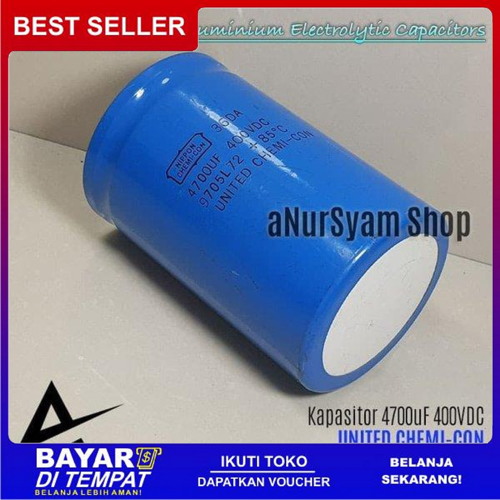 FREE ONGKIR 11# KAPASITOR 400V 4700UF ELECTROLYTIC CAPACITOR 4700 UF 400 V BISA COD