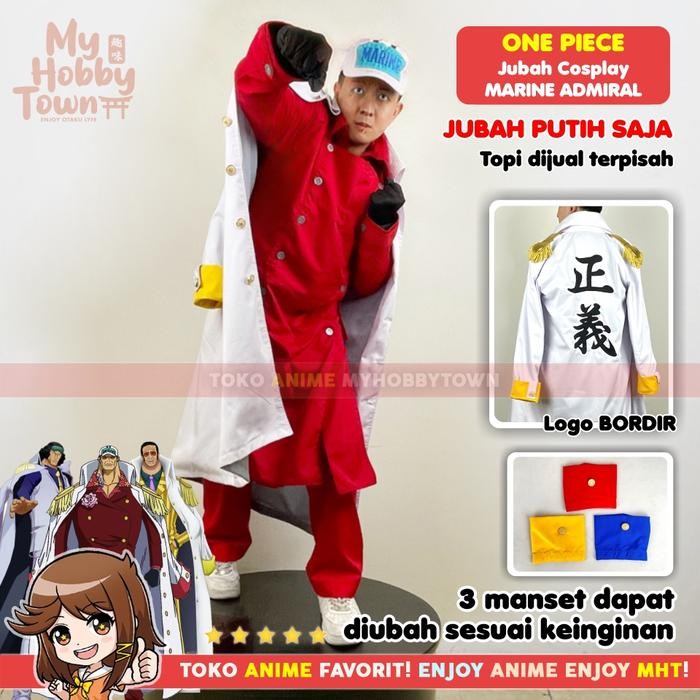 JUBAH COSPLAY ANIME ONE PIECE MARINE ADMIRAL AKAINU AOKIJI KIZARU