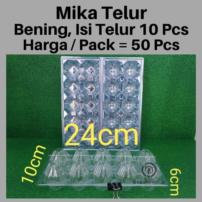 (Allthebest) Mika Telur isi 10 mika telur non kancing mika telur 10pcs mika telur