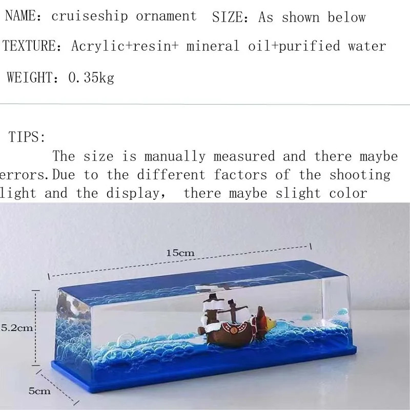 

Creative Cruise Ship Fluid Drift Bottle Desktop Decorate Birthday Gift Decompression Decoration
