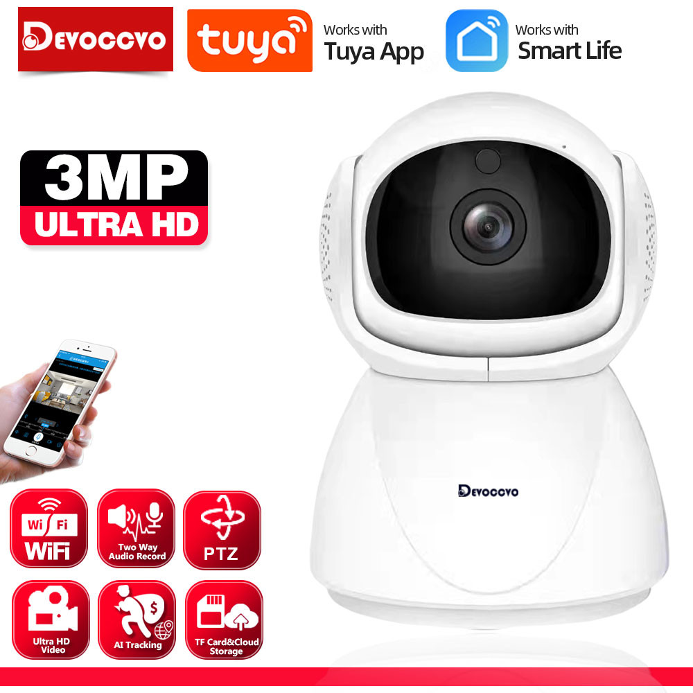 Smart Life 3MP Baby Monitor Camera Indoor Home Tuya Wifi PTZ IP