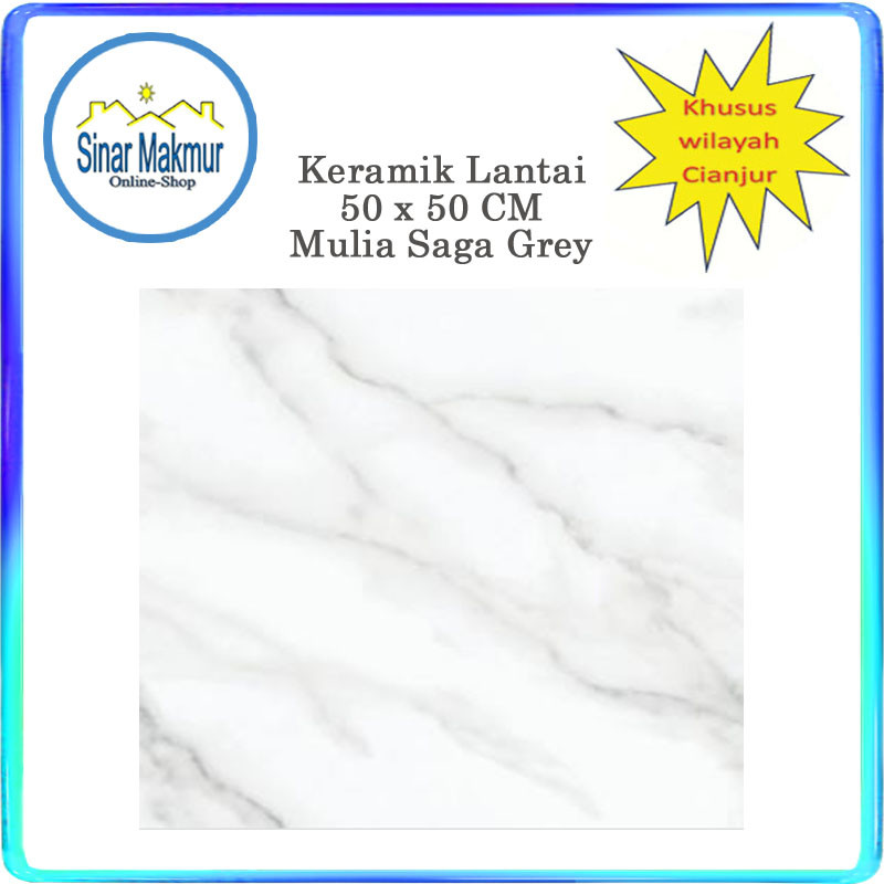 Keramik Lantai 50x50 Saga Grey (MULIA)