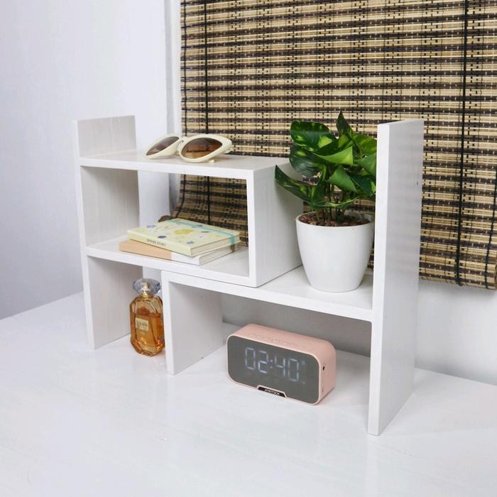 

SIAPKIRIM Rak Buku Serbaguna Rak Meja Minimalis kayu mahoni READY STOCK