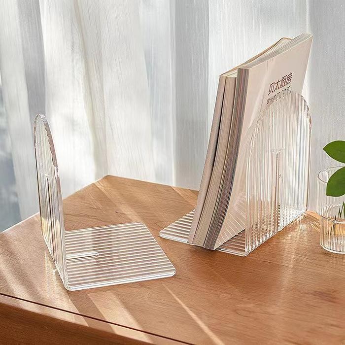 

SIAPKIRIM ran Penahan Buku Berdiri Akrilik Transpran Aesthetic / Acrylic Book Stand Display