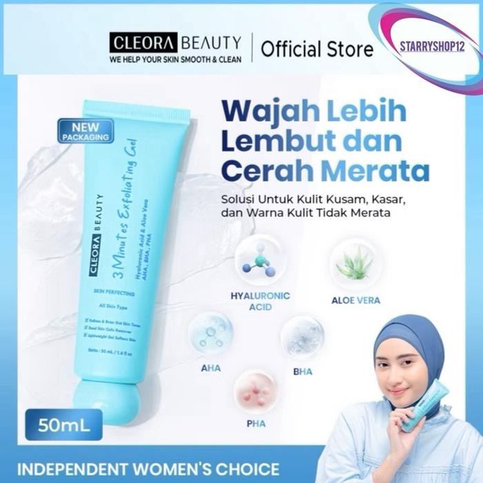 Cleora 3 Minutes Exfoliating Gel 50ml beauty eksfoliasi jelly CLEORA cleora