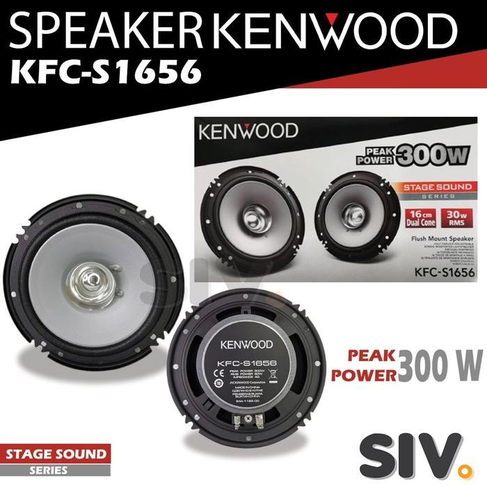 Termurah Speaker Coaxial Kenwood 6 Inch Kfc-1656G Speaker Mobil Kenwood 6 Inch