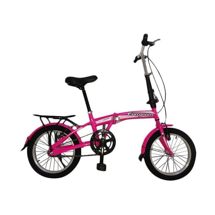 Sepeda Lipat Evergreen 16 Inch - Pink