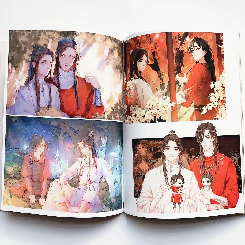 Anime Heaven Official's Blessing Art Book TGCF Xie Lian, Hua Cheng Characters Picture Painting Album