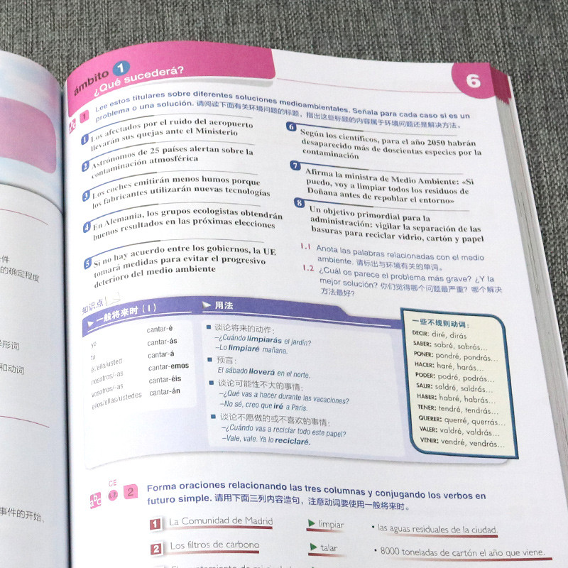 2 Books Nuevo Suena Spanish Book Volume 2 Student's Book and Exercise Book Spanish Professional