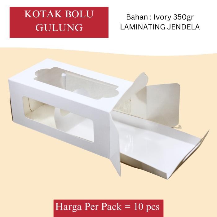 DUS BOLU GULUNG, ROLL CAKE BOX, BOX KUE BROWNIES KUKUS BERKUALITAS