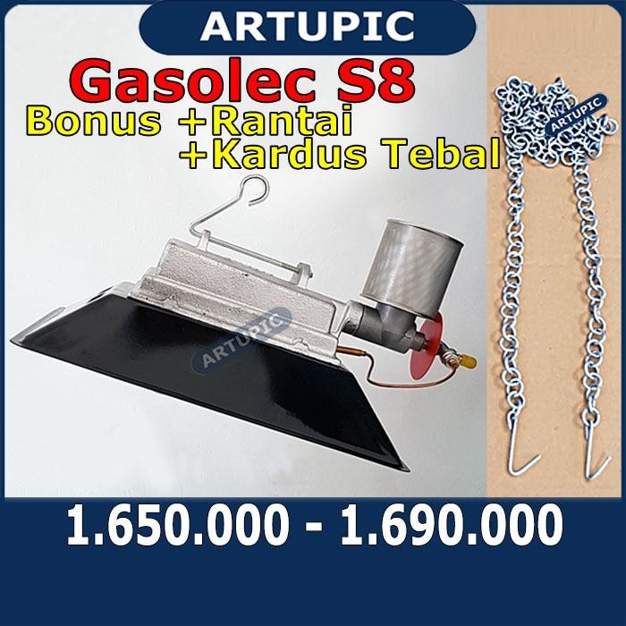 Gasolec S8 Infrared Brooder Heater Pemanas Kandang Ayam Unggas Asli
