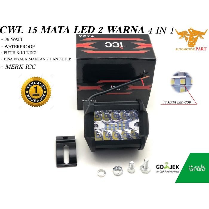 TERLARIS LAMPU TEMBAK SOROT LED 15 MATA 4 IN 1 CWL 15 MATA LAMPU SOROT