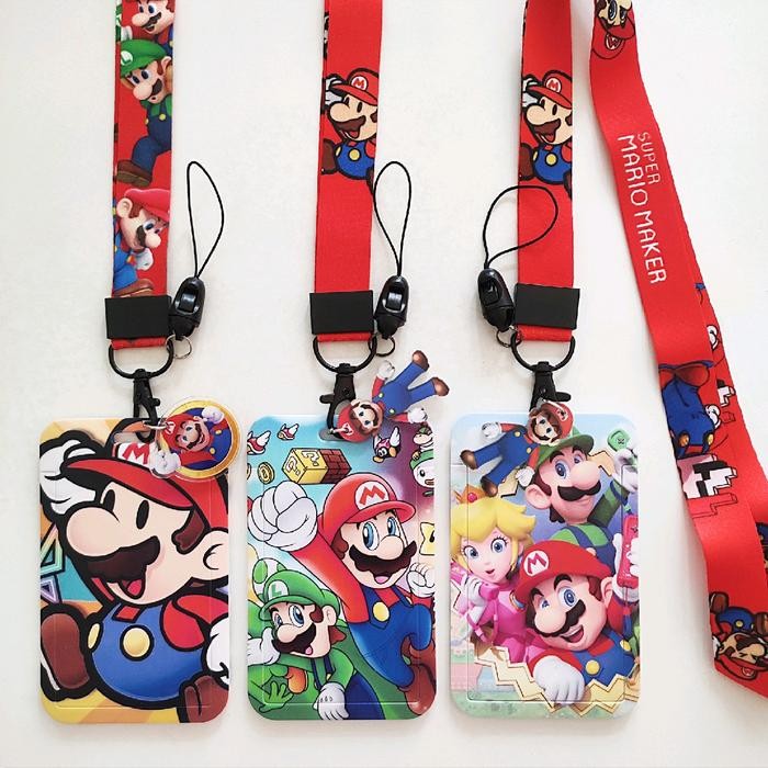 

ASLI ID Card er e Tag Lanyard Kalung Kartu G Mario Kart Luigi Tali READY STOCK