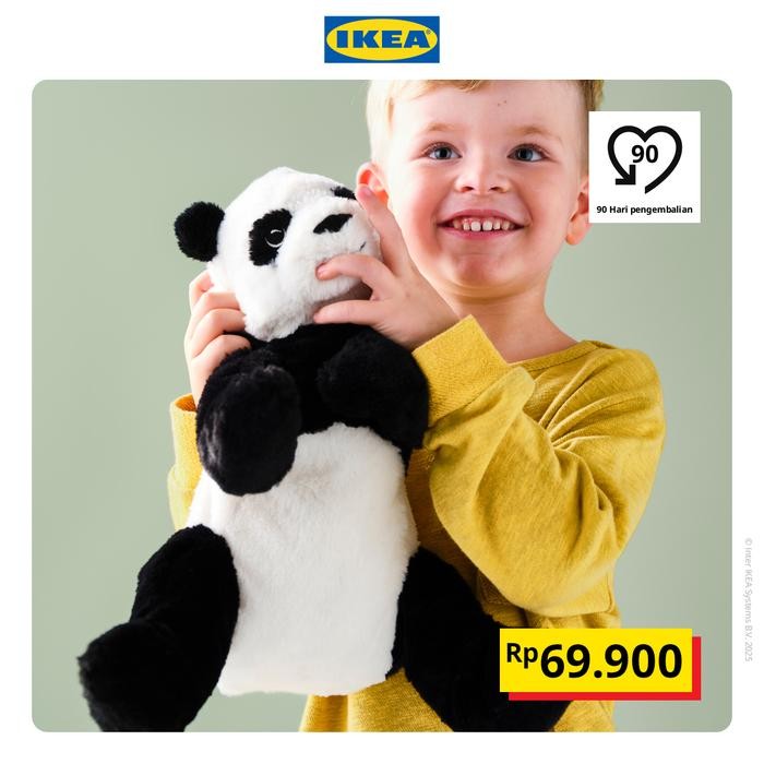 NEW IKEA KRAMIG Boneka Panda 30cm