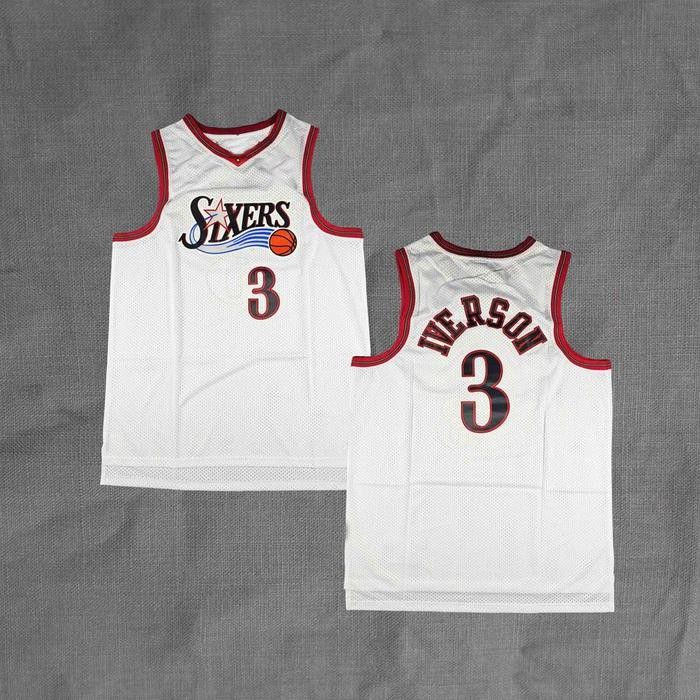 JERSEY BASKET BAJU BASKET HARDWOOD CLASSICS ALLEN IVERSON SIXERS #3