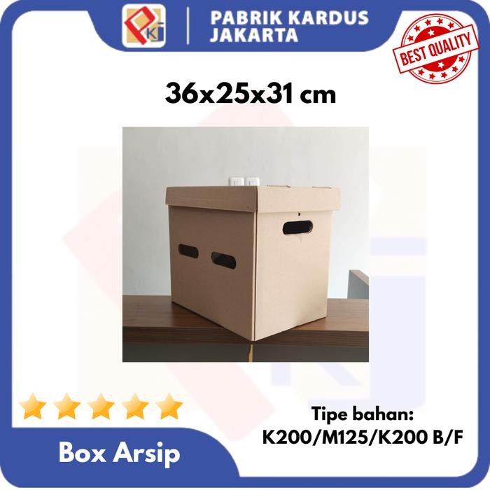 

Bahan Keras Kuat Kardus Arsip Uk.36X25X31Cm Box Dus Kotak Arsip Pajak