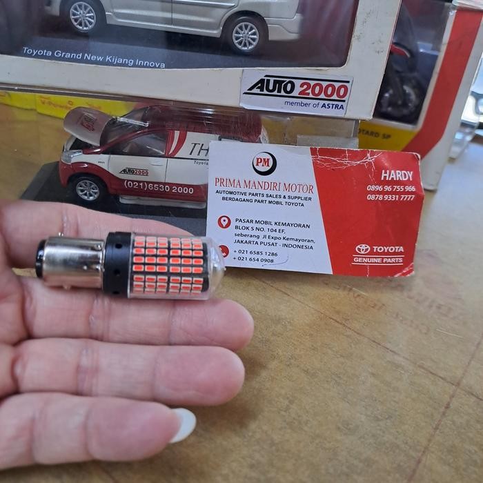 bohlam led LED lampu rem stop k2 warna merah putar mobil motor