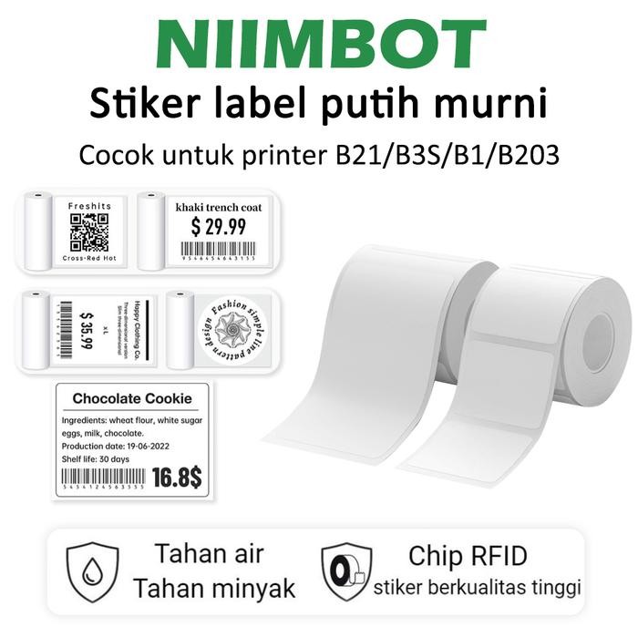 

NIIMBOT B21/B3S/B1/B21PRO/B31 White Label Printing Paper Thermal Label Paper