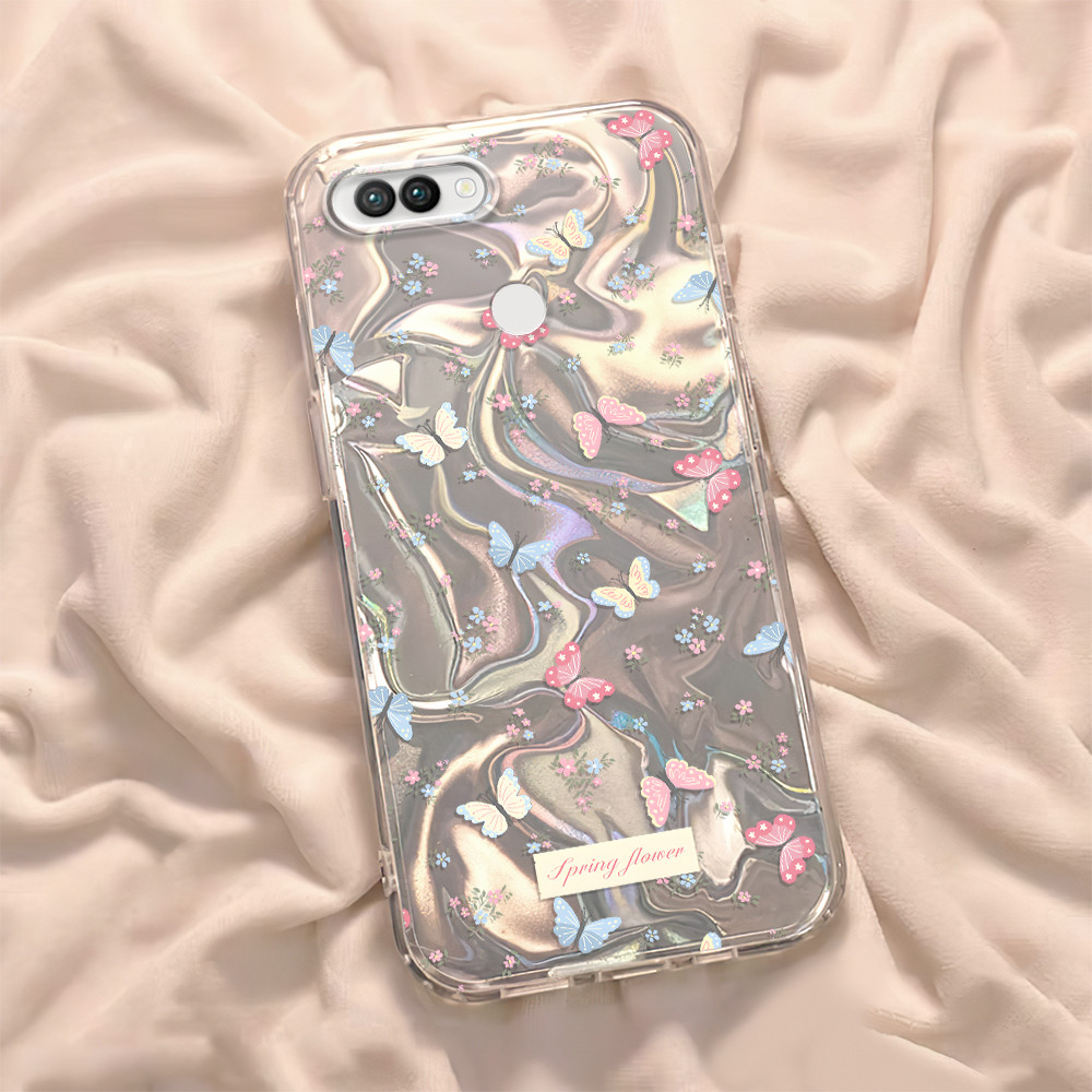 Casing Hp Untuk Realme 2 U1 Pro Hardcase Ponsel Cassing Flower Butterfly 0003 SBW Kesing Hard Cesing