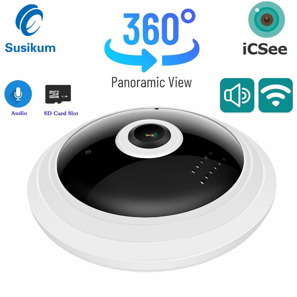 1080P Wireless Panoramic Camera 360 WIFI Smart Home ICSee CCTV Two