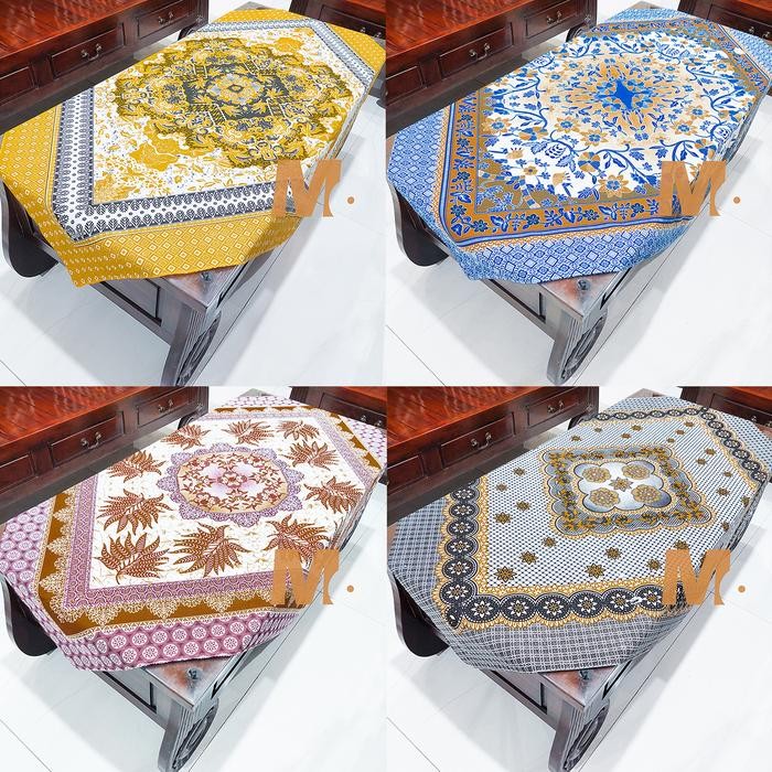 (Allthebest) Taplak Meja Kain Batik Dekorasi Ruang Tamu Alas Meja Guru Raden Ayu Hitam Katun taplak