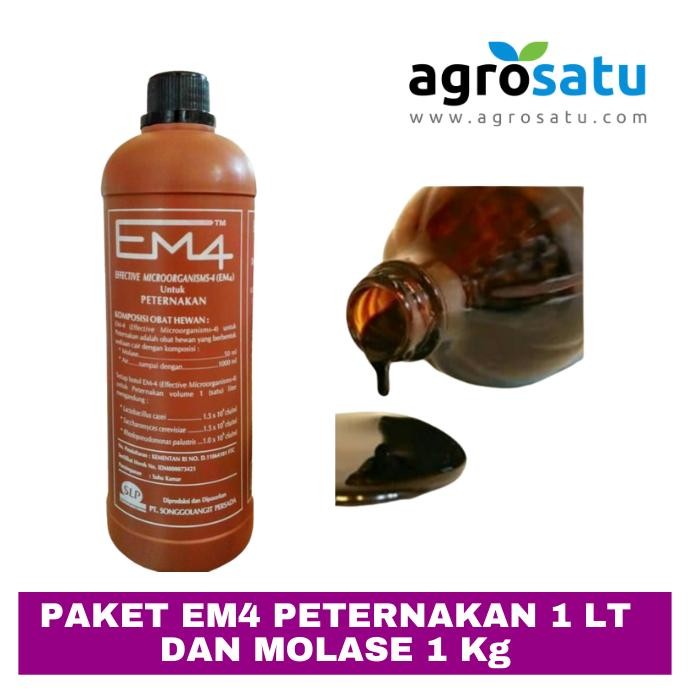 Paket EM4 Peternakan & Molase Tetes Tebu Untuk Fermentasi Pakan Ternak (TERBAIK) (TERBARU)