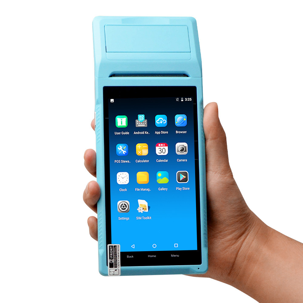 Portable PDA Touch Screen Android 3G 4G PDA Barcode Scanner Handheld PDA Printer pos  scanner EW7NK