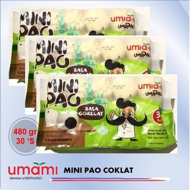 

(Allthebest) UMIA-MI UMAMI Minipao Coklat isi 30 pc