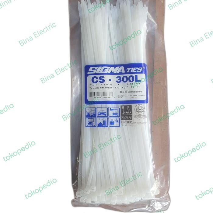 

DISKON Kabel Ties Sigma CS-300L 4.8x300mm 30cm / Kabel Ties CS 300L 30 cm READY STOCK
