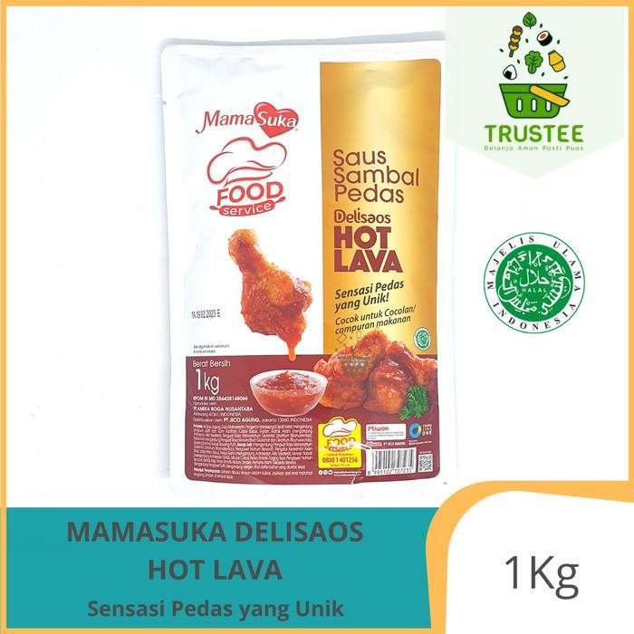 

(Allthebest) HOT LAVA / Volcano Mamasuka Delisaos 1kg Saus Sambal Pedas