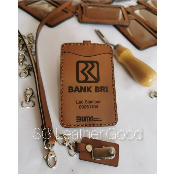 

TERMURAH Gantungan IDCARD BRI Kulit Custom - Lanyard ID Card Kulit Custom READY STOCK