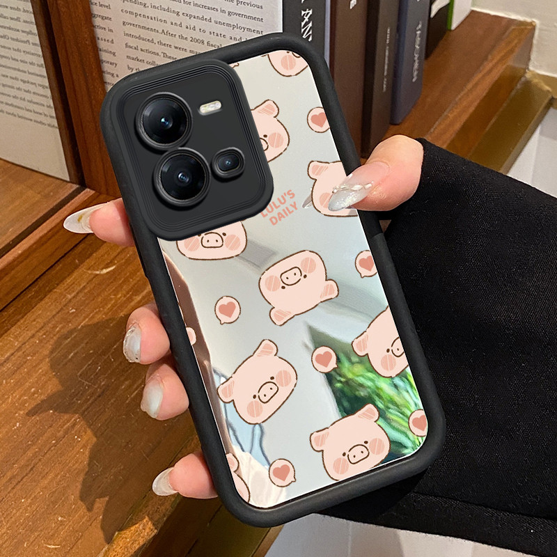 Casing Hp VIVO V25 5G VIVO V25E VIVO X80 Lite 5G Case Casing pola Kucing dan Babi Kasing HP Cesing S