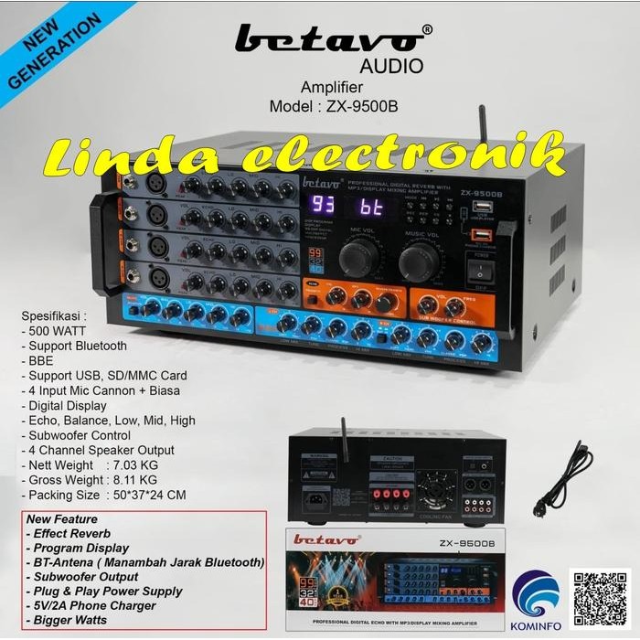 amplifiee betavo zx9500b / zx 9500b / zx9500 b original