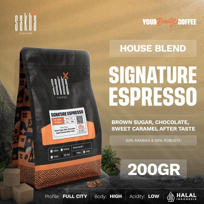 

Otten Coffee - Kopi Signature Espresso House Blend Coffee Beans 200 Gram Biji / Bubuk
