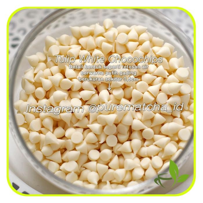 

white chocolate chip choco chips cokelat putih TULIP coklat 100 gr