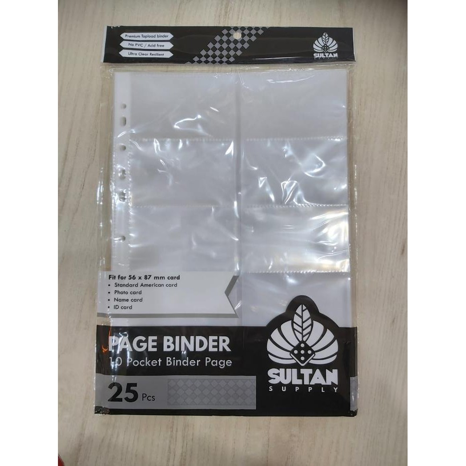 

SULTAN SUPPLY PAGE BINDER 10 POCKET FOR CARD ALBUM 25 PAGES KODE 964