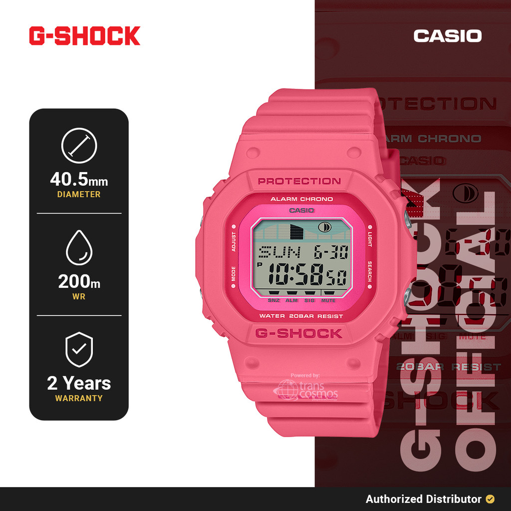 G-Shock Jam Tangan Digital Wanita GLX-S5610-4DR Original G-LIDE Surfer Pink