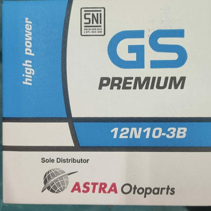 Langsung Kirim  12N10-3B GS astra otoparts, 12v10ah , Viar