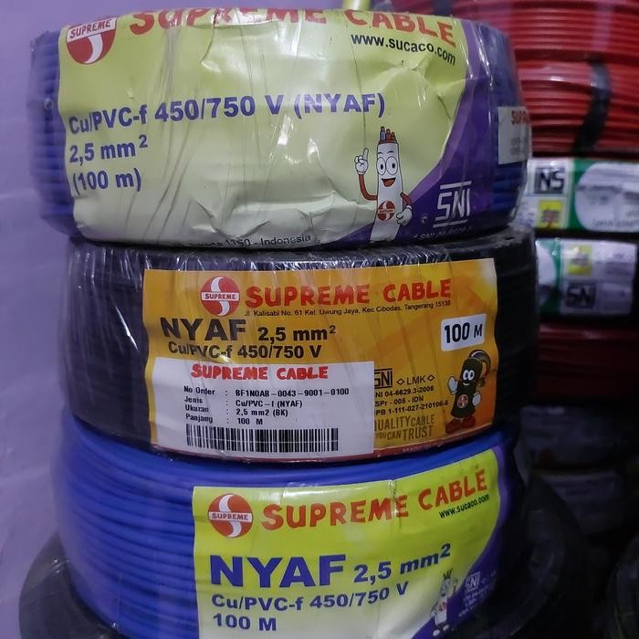 Kabel Nyaf 2,5Mm Supreme 100M Nyaf 2.5Mm Serabut 2,5 Mm